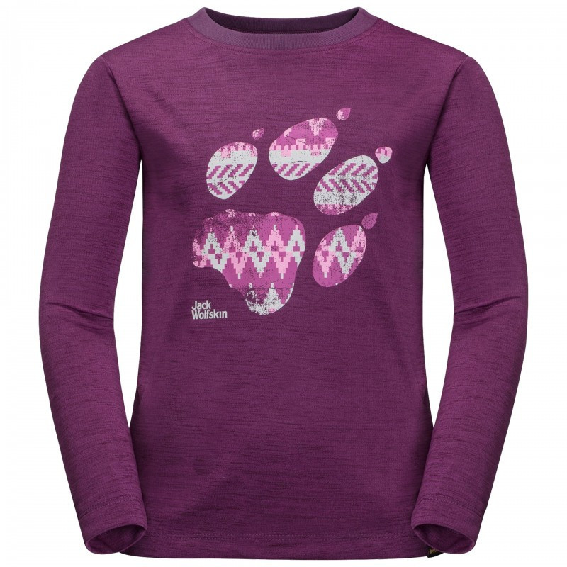 Jack Wolfskin Dětské tričko Jack Wolfskin Vargen Dark orchid