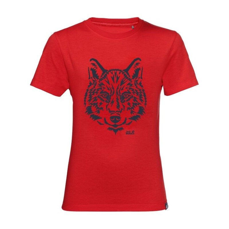 Jack Wolfskin Dětské tričko Jack Wolfskin Brand T Peak red
