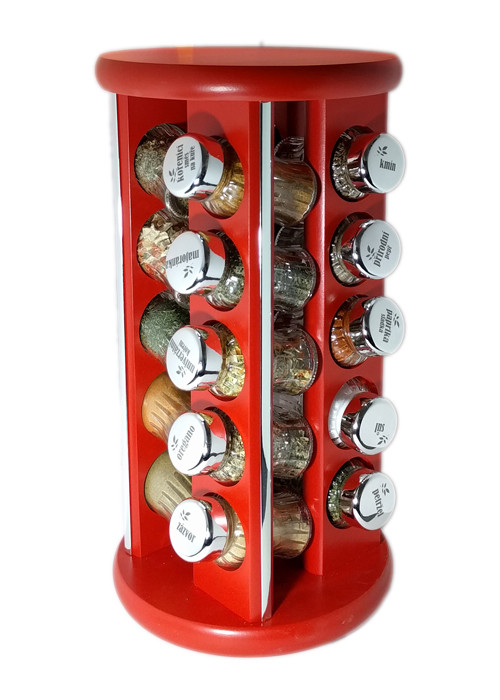 GALD - Sada kořenek v otočném stojanu s linkou 20 ks - červená - BEZ KOŘENÍ