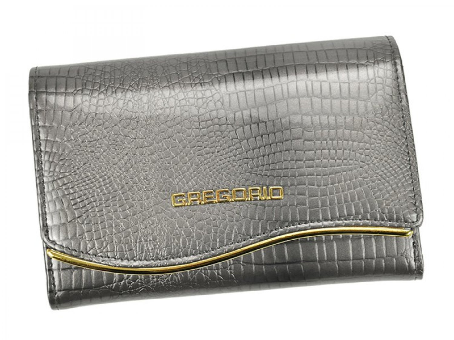 Elegantní dámská kožená peněženka Trof, šedá