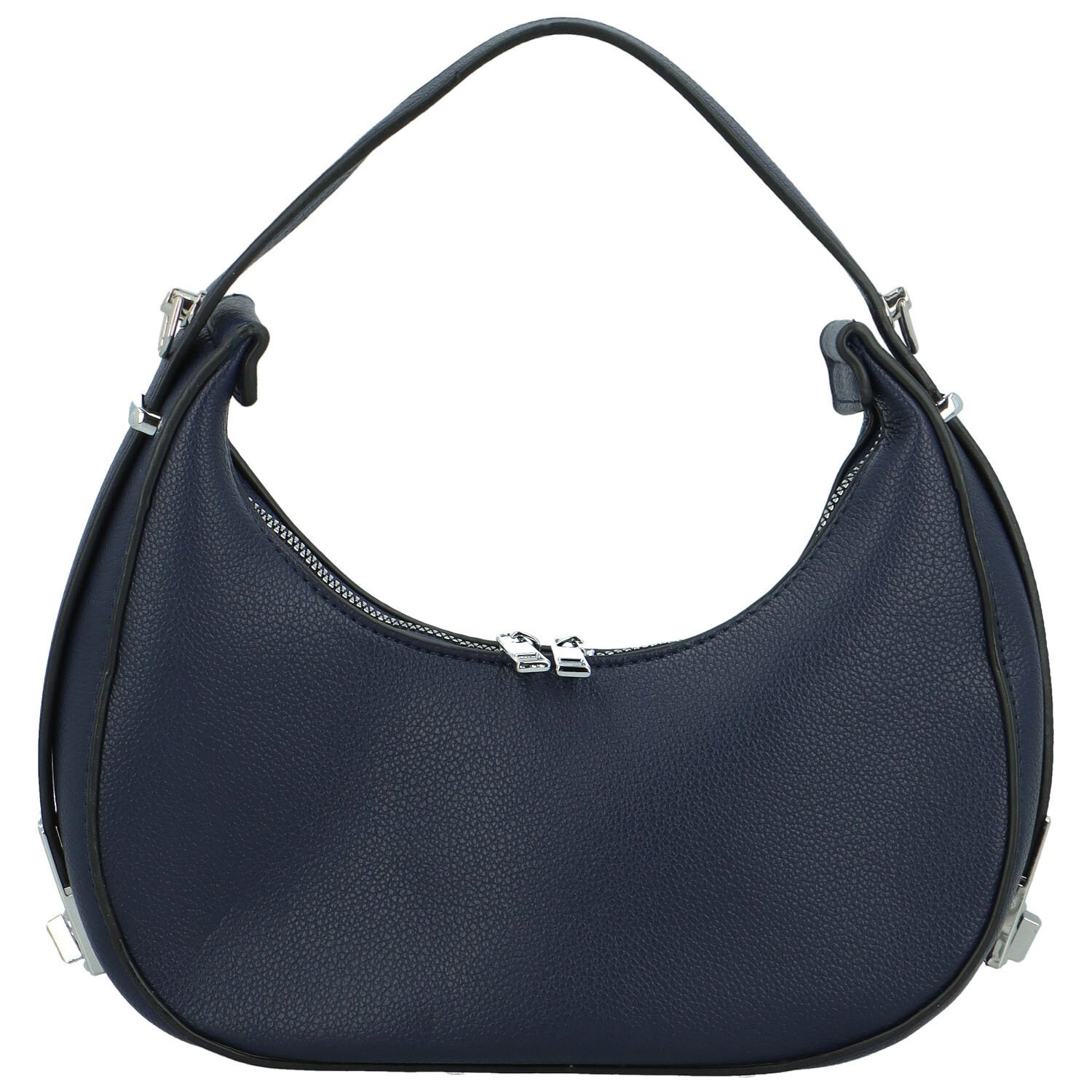 Módní dámská koženková kabelka na rameno Marwax, tmavě modrá