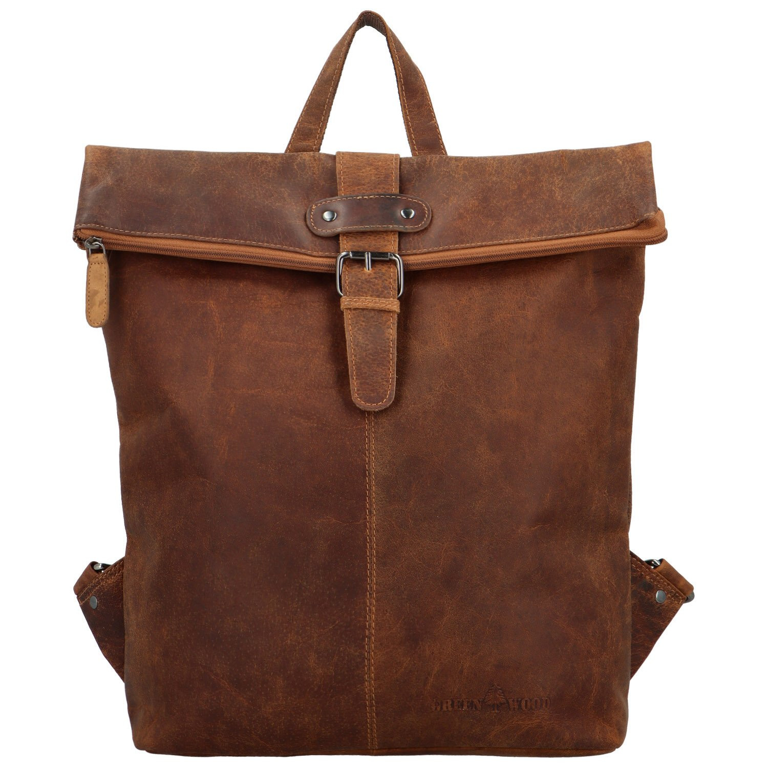 Luxusní kožený městský batoh Greenwood Mediccio, camel