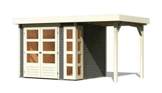 Dřevěný zahradní domek KERKO 3 s přístavkem 150 Lanitplast