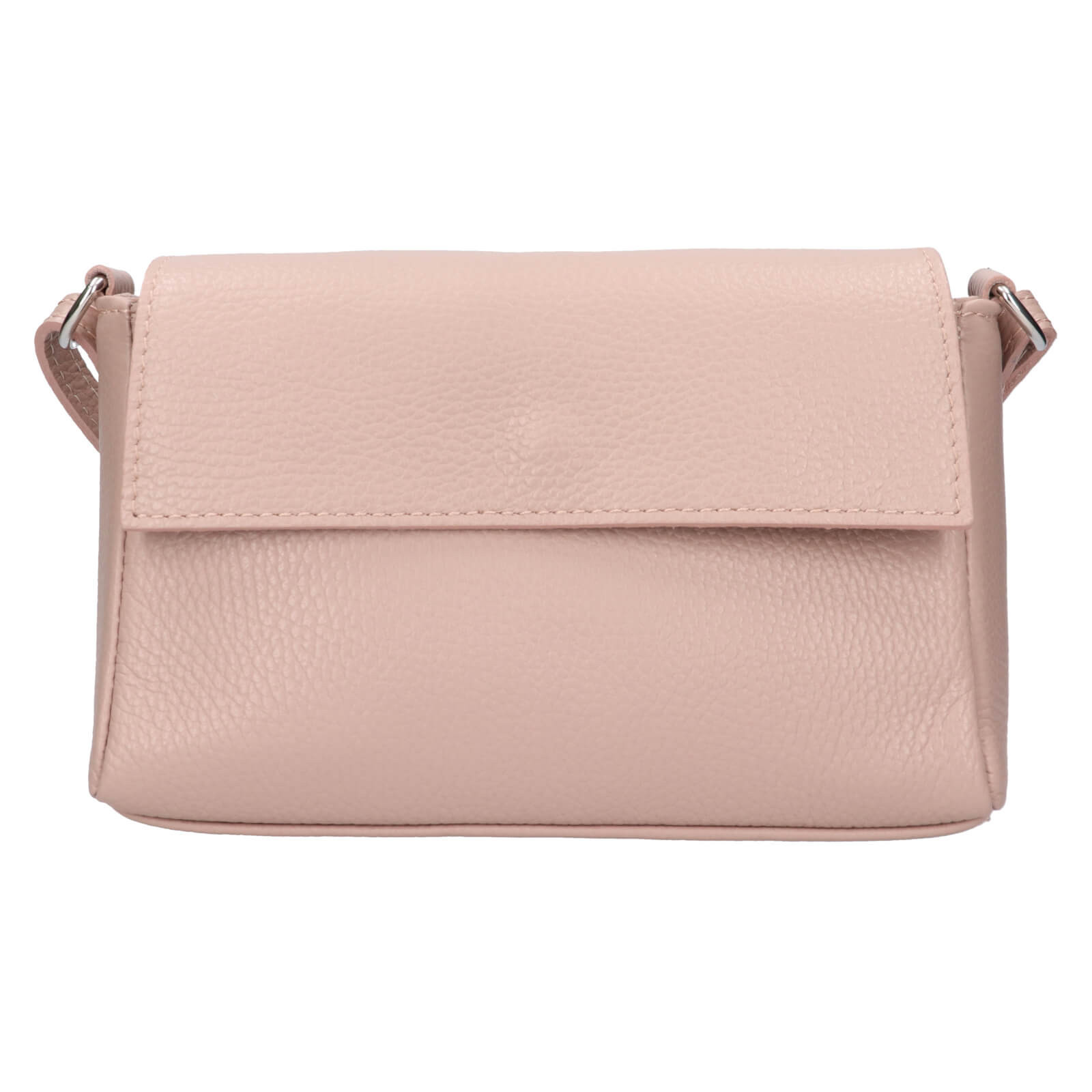 Dámská kožená crossbody kabelka Italia Darina - růžová