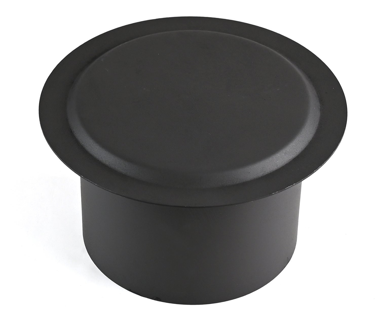 Víčko kouřové černé silnostěnné - 130mm