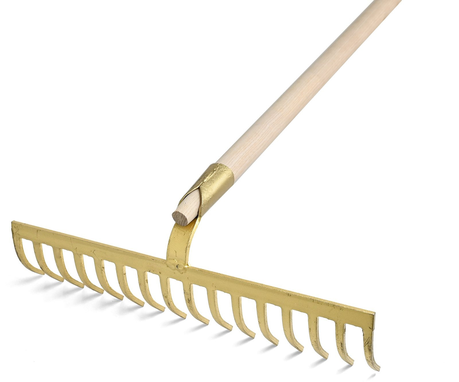 Hrábě kované profi zlaté s násadou 170cm - 16hroté