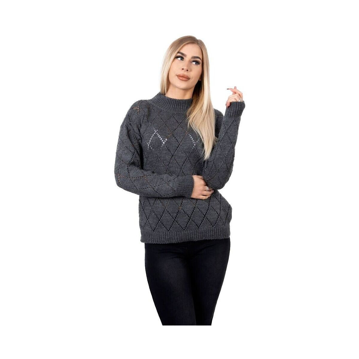 Kesi  Dámský klasický svetr Olwessant grafitová  Šedá