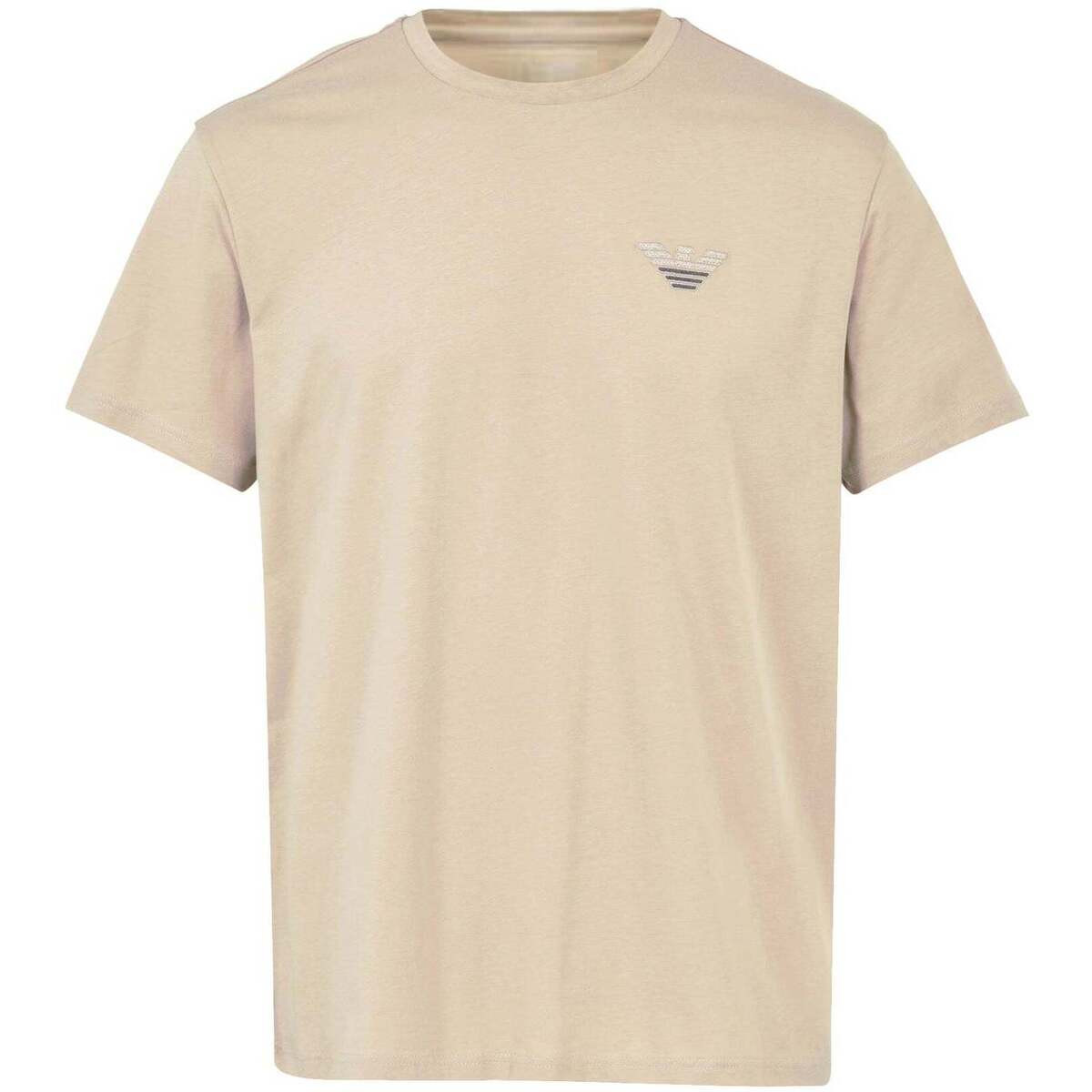 Emporio Armani  Beach Embroidered Logo T-Shirt Plaza Taupe  Béžová