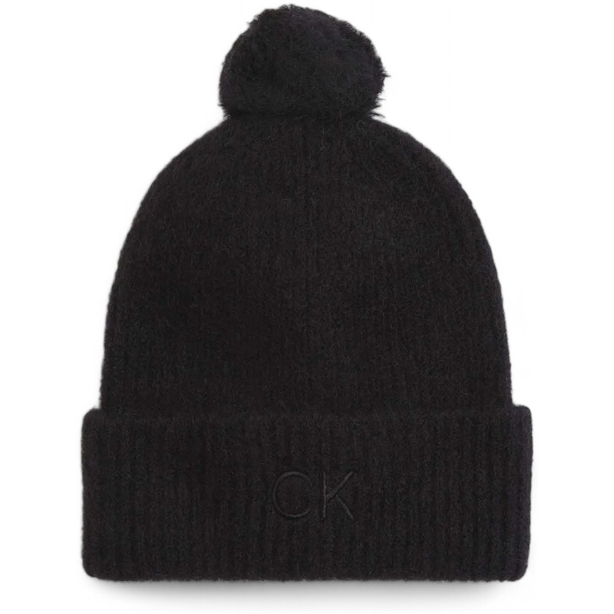 Calvin Klein Jeans  CK EMBROIDERY AIRY POMPOM BEANIE K60K612586  Černá