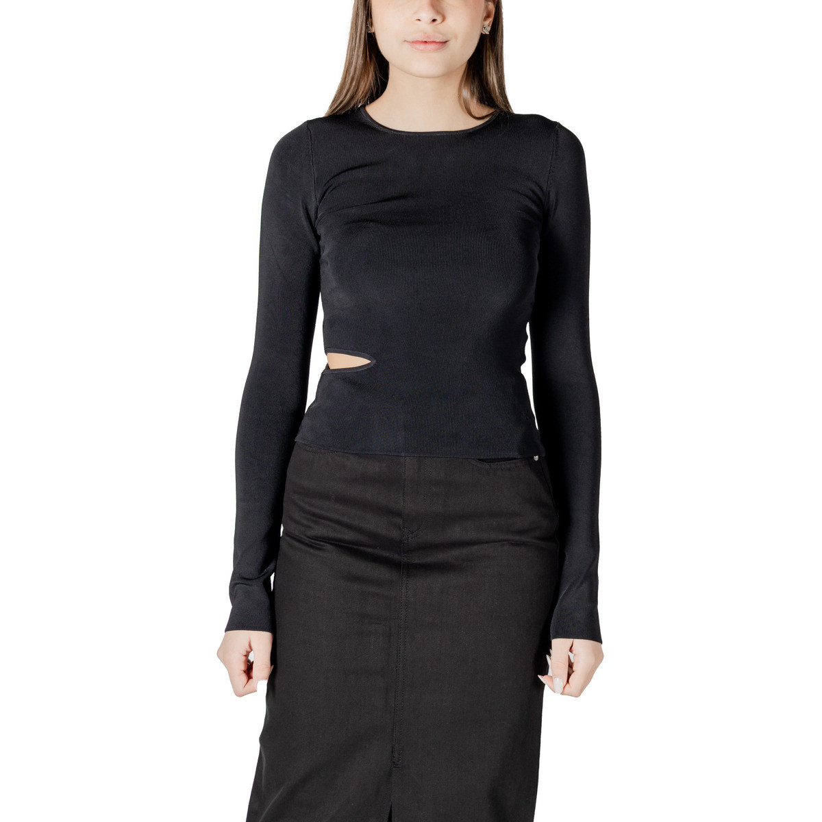 Calvin Klein Jeans  CUT OUT DETAIL LS SW J20J224446  Černá