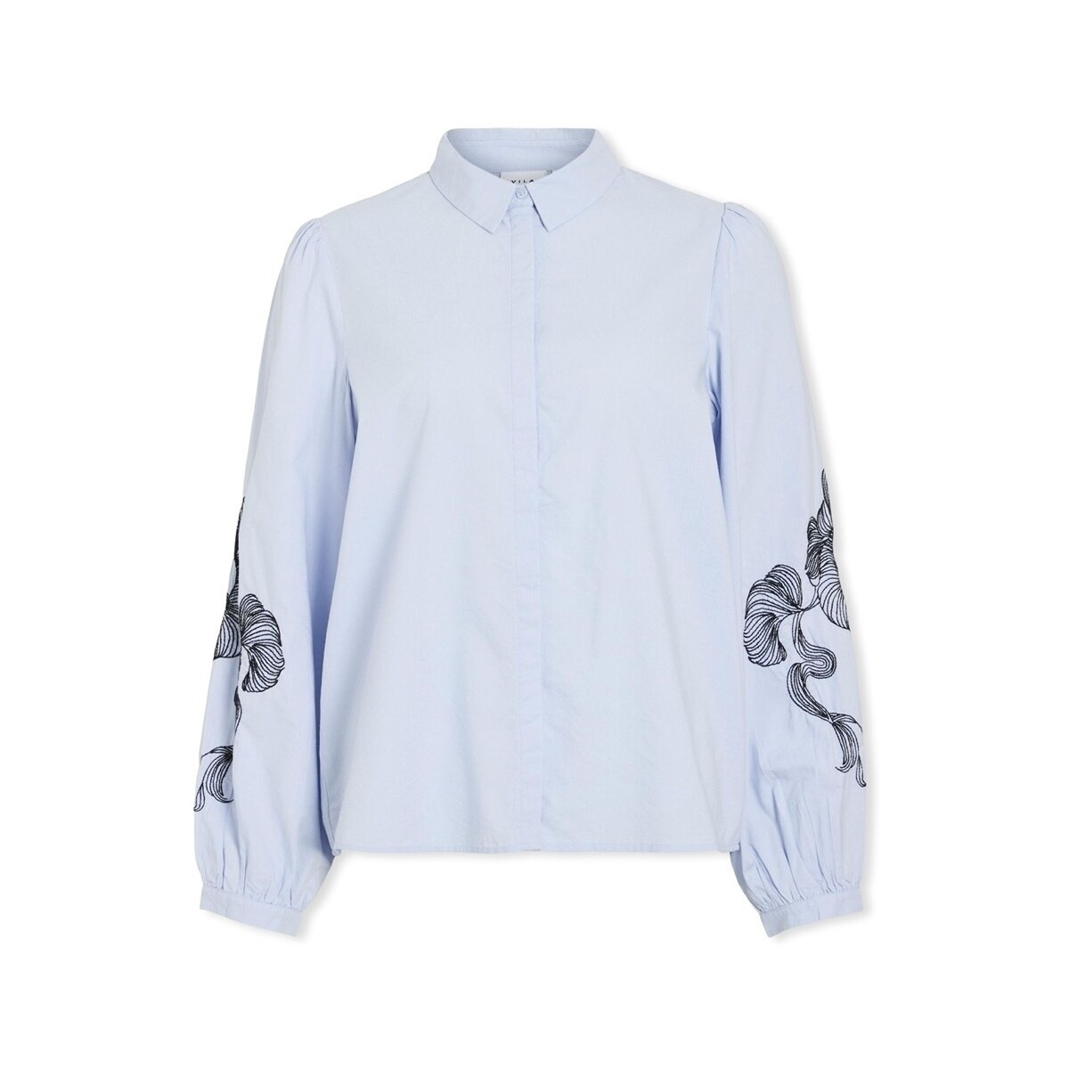 Vila  Vesta Shirt - Kentucky Blue/Black Beu  Modrá