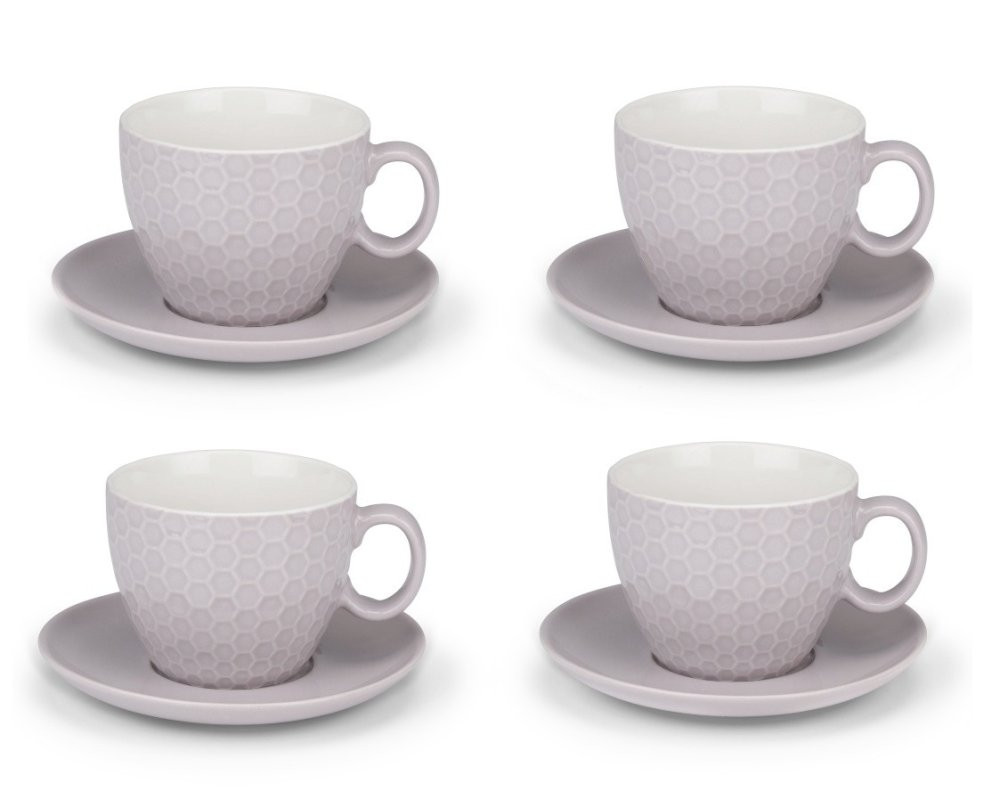 ALPINA Šálky na espresso s podšálky sada 8 ks šedá ED-224853seda