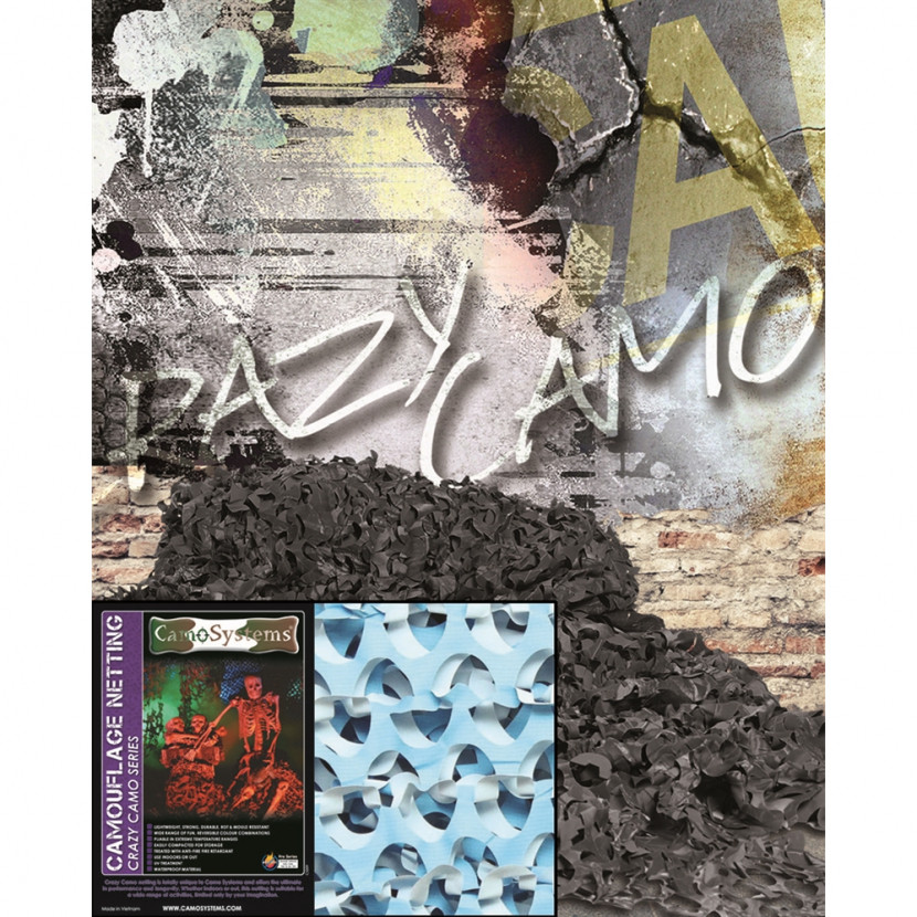 Maskovací síť CamoSystems Crazy 2,4x3 m - skyblue