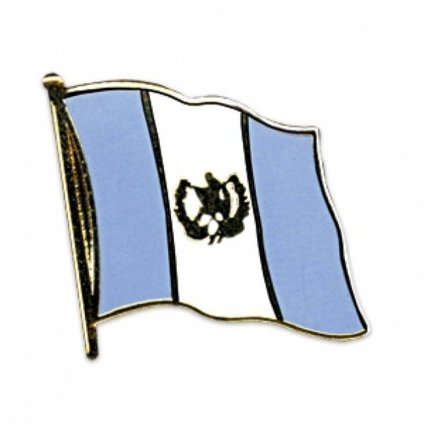 Odznak (pins) 20mm vlajka Guatemala - barevný