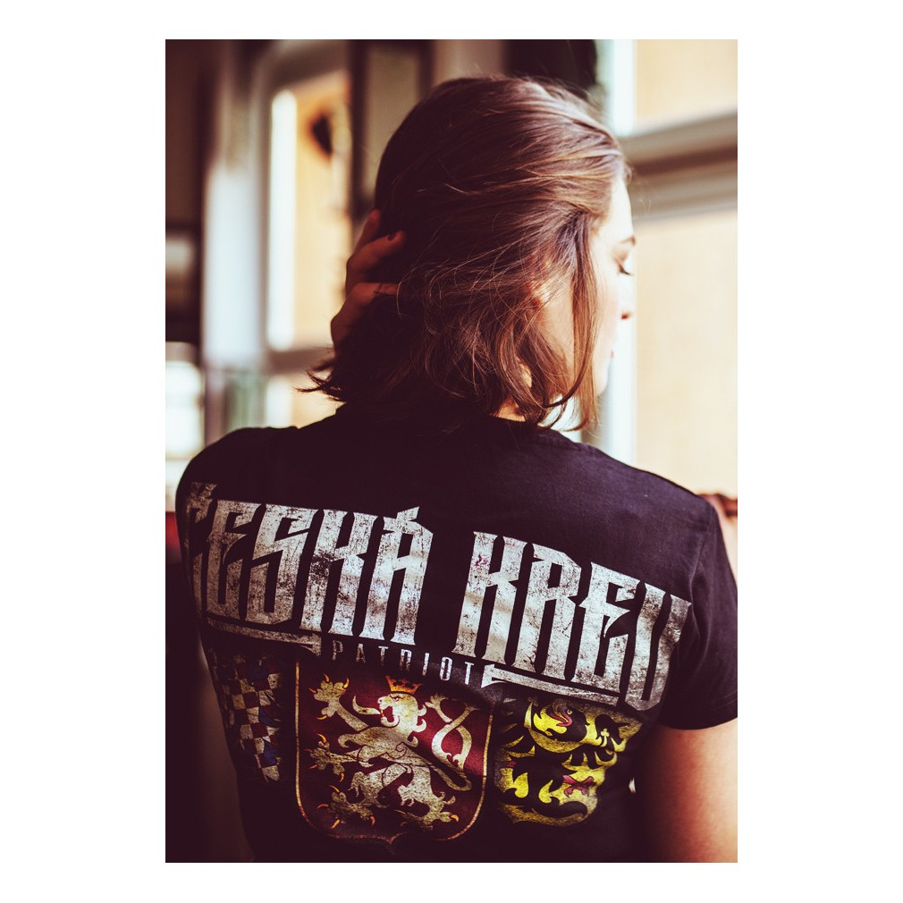 Triko dámské Česká krev Patriot - černé, M