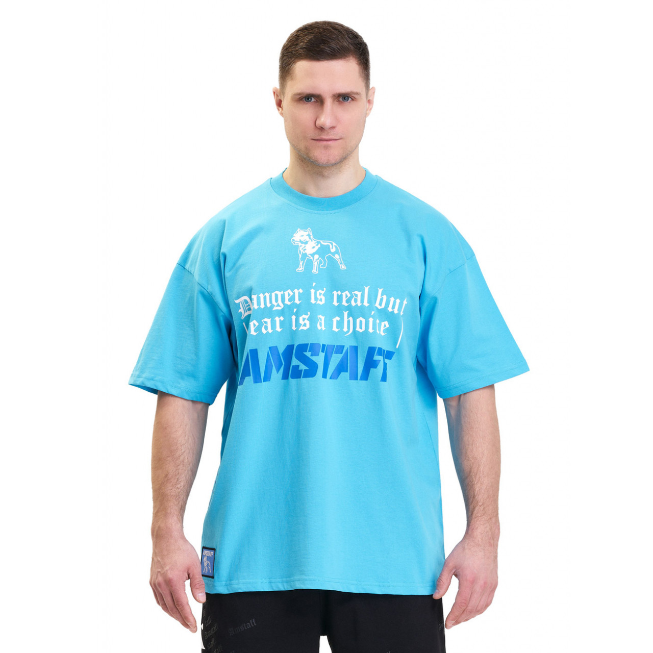 Triko pánské Amstaff Labos - světle modré, L