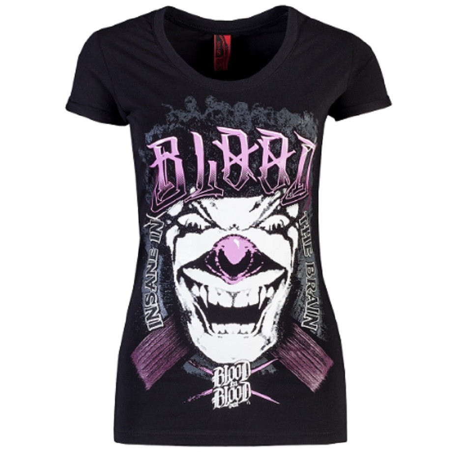 Triko dámské Blood In Blood Harlekin - černé-fialové, XS