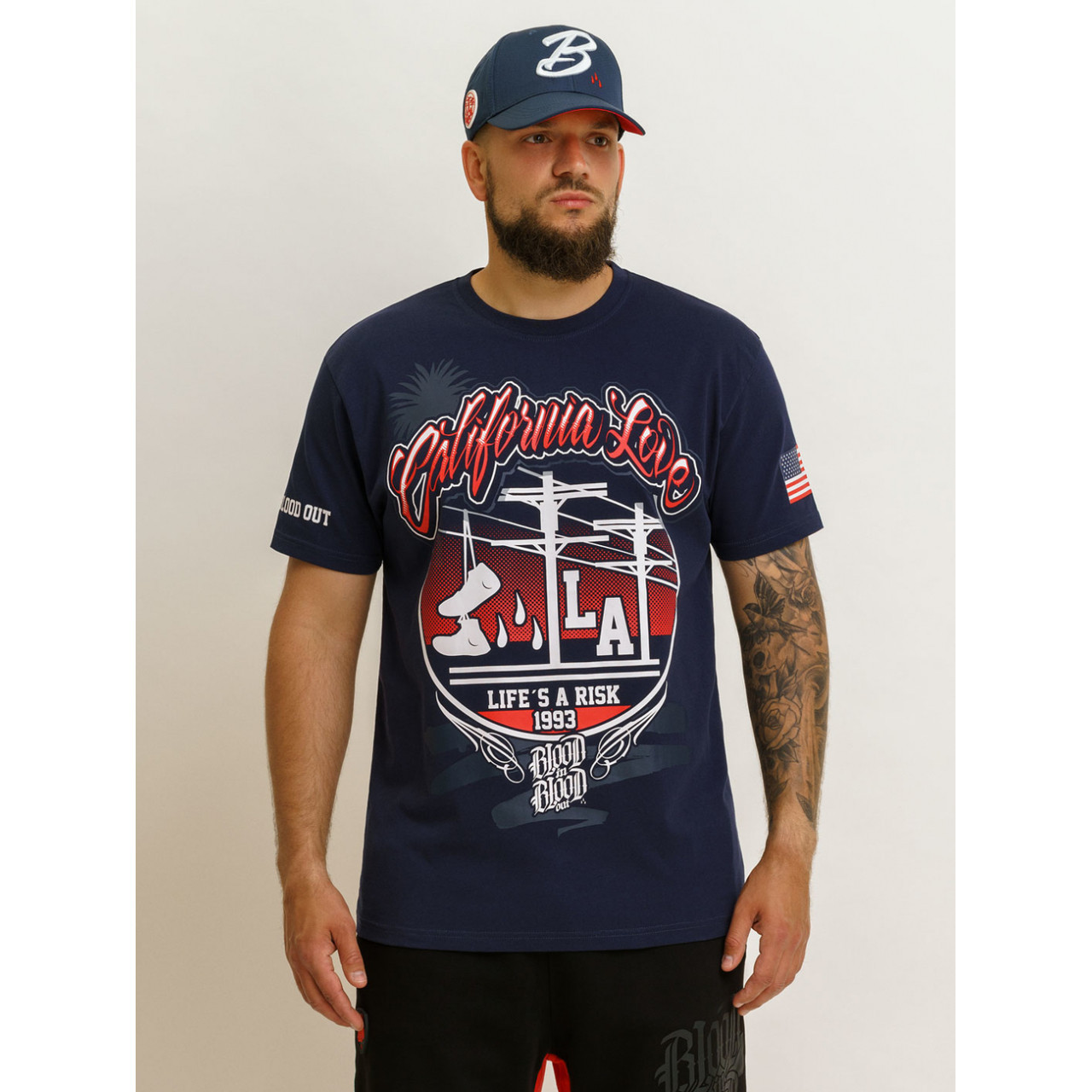 Triko pánské Blood In Blood Salimos - navy-červené, M