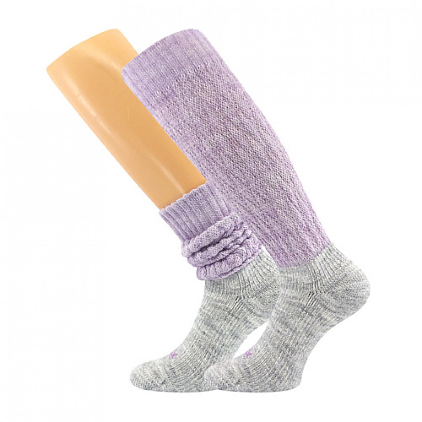 Ponožky pletené Voxx Narvik - světle fialové-šedé, 35-38