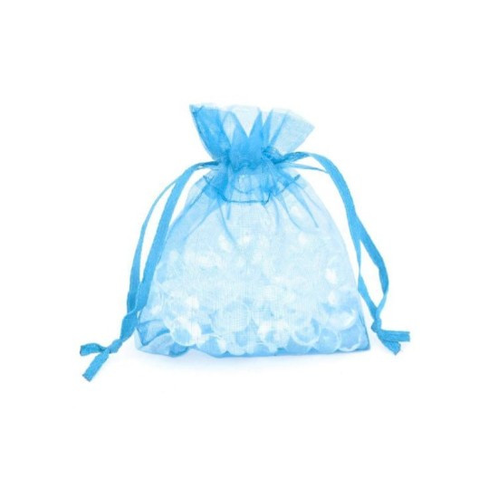 Paper Design Dárkový sáček organza 7,5 x 10 cm - modrá - 249617