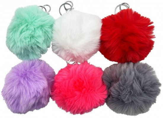 pkstar.cz Klíčenka plyšová - koule - 10 cm - PK131-7