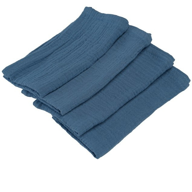Ubrousky bavlněné ocelově modré 40x40cm 4 ks