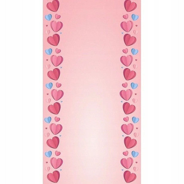 Šerpa na stůl Love is in the air růžová 33x200cm