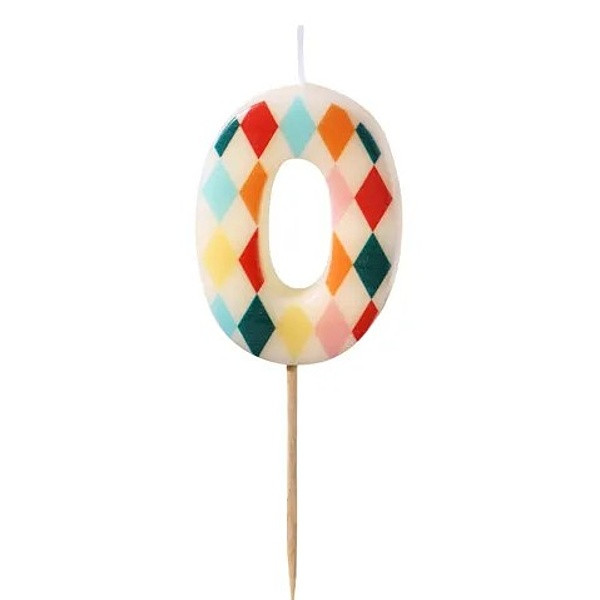 Svíčka narozeninová cirkus číslo 0, 5,5cm