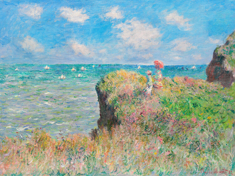 Claude Monet Obrazová reprodukce Cliff Walk at Pourville, Claude Monet, 40 × 30 cm
