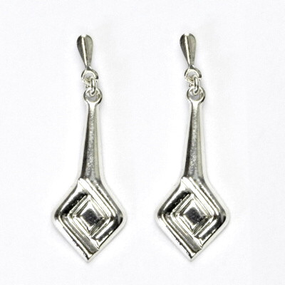 Stříbrné náušnice, náušnice ze stříbra, visací náušnice na puzetu, 2,13 g