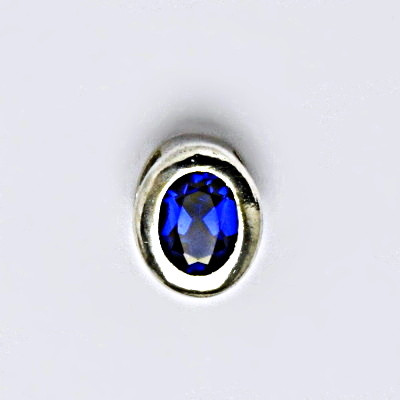 Střírný přívěšek s modrým zirkonem, P 1036 S