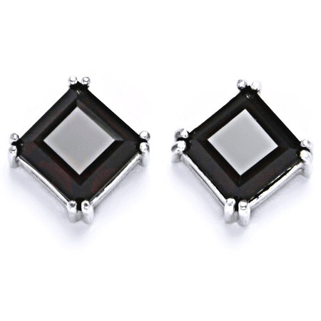 Náušnice stříbrné s přírodním granátem, náušnice ze stříbra, NŠ 1260