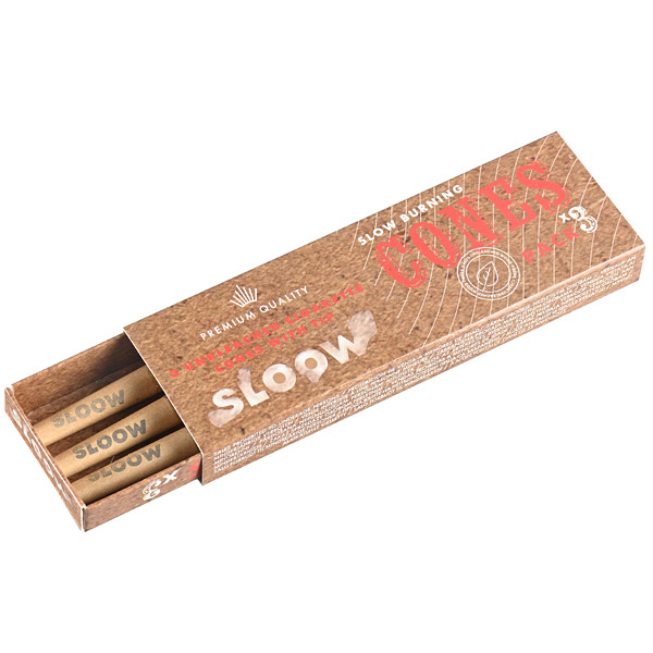 Dutinky Sloow Cones Unbleached 3ks