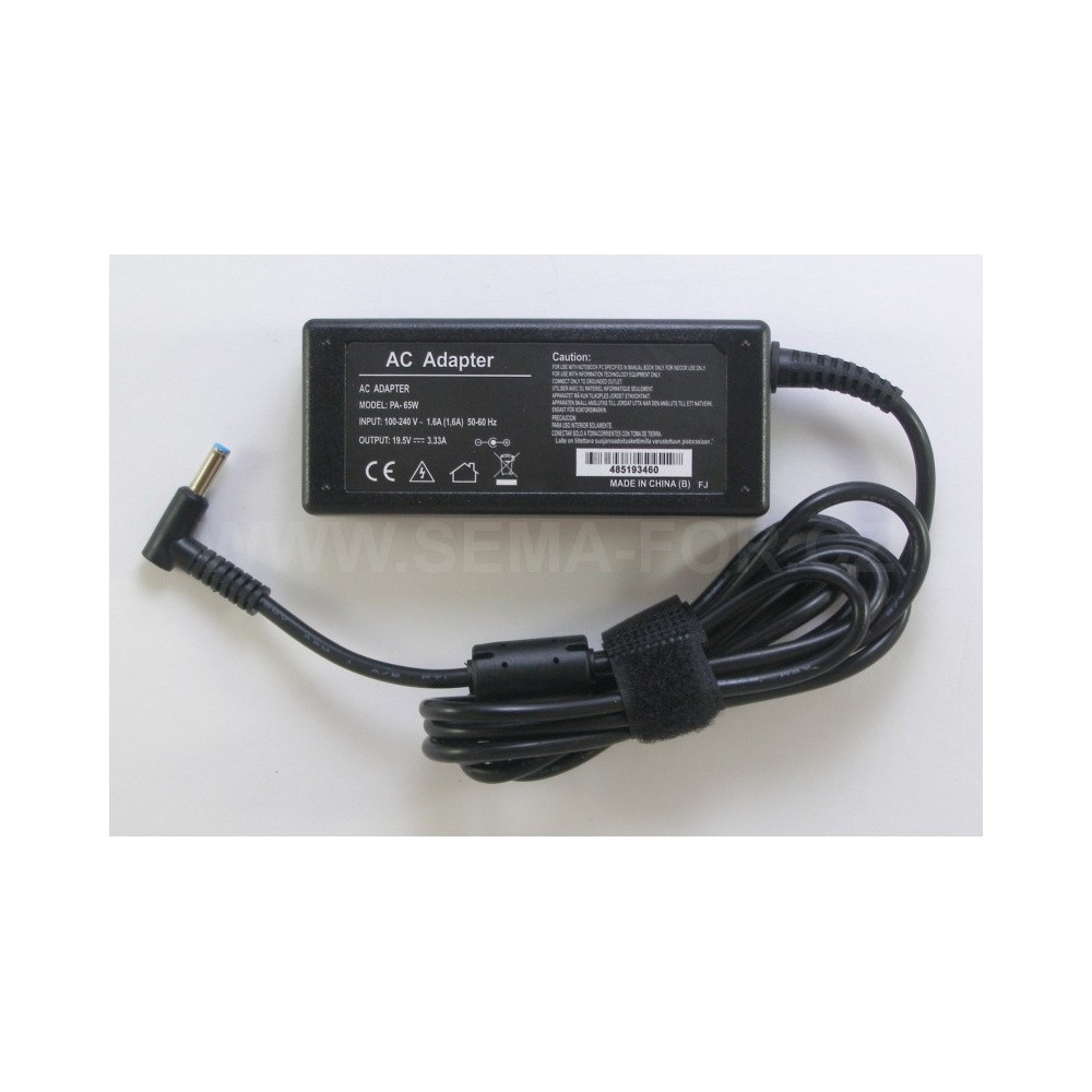 adaptér pro notebooky HP 65W - 19,5V/3,33A - 4,5x3,0mm