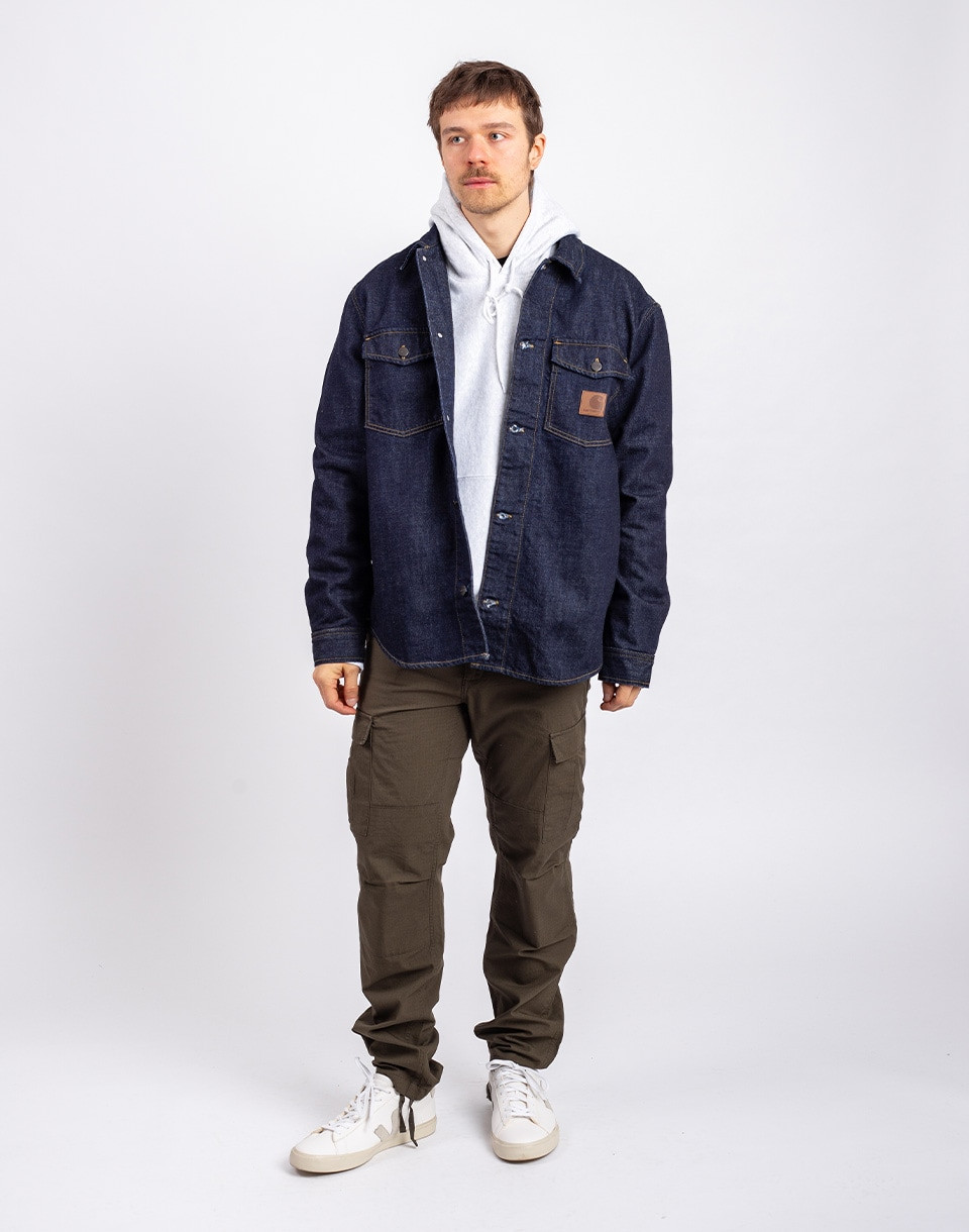 Carhartt WIP Lincoln Shirt Jac Blue rinsed S