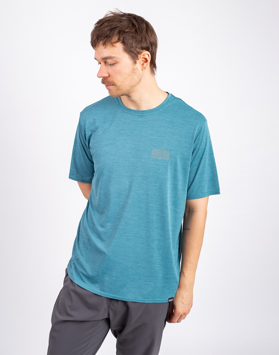 Patagonia M's Cap Cool Daily Graphic Shirt Strataspire: Wetland Blue X-Dye S