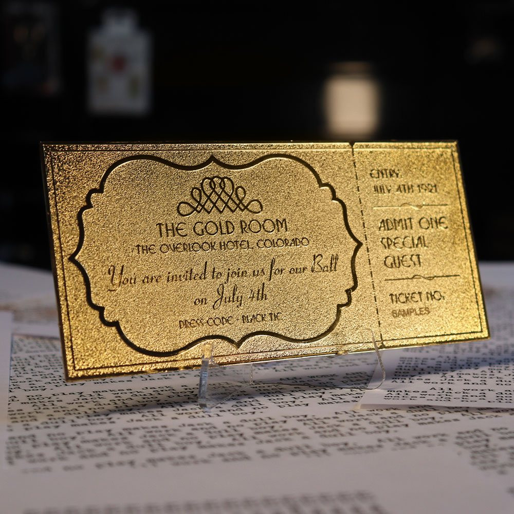 FaNaTtik | The Shining - replika The Gold Room Collectible Ticket - pozlaceno