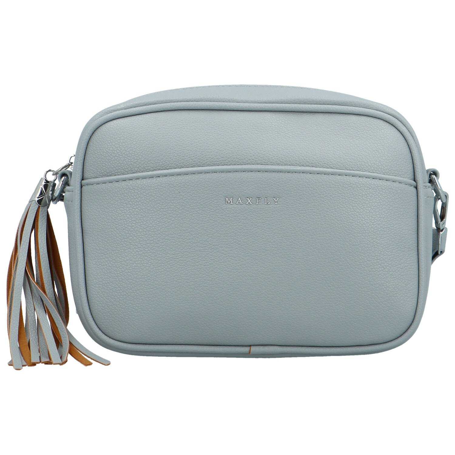 Stylová dámská koženková crossbody MaxFly Rozana, džínově modrá