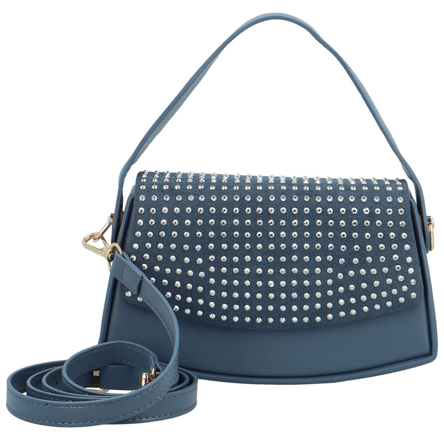 Módní dámská koženková kabelka do ruky Dafila, modrá