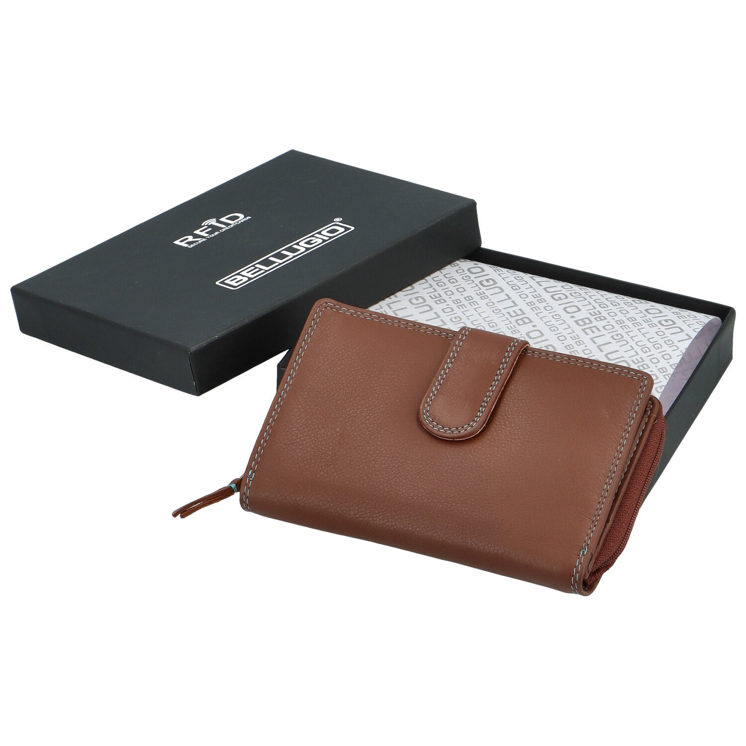 Módní dámská kožená peněženka Bellugio Payala, hnědá