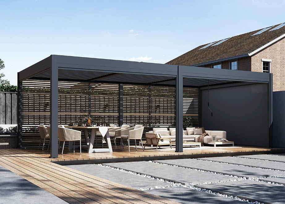 Bioklimatická pergola 8x4 m INTRO DUO Rojaplast