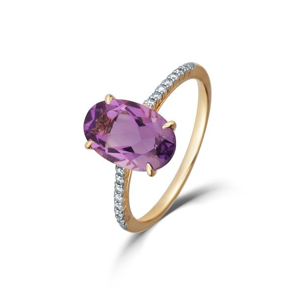 Prsten s ametystem 224-957-AM22 54-2.55g