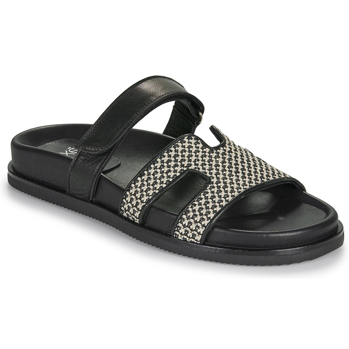 Exé Shoes  966-KIMOLOS-LEATHER-BEIGE-BLACK  Černá