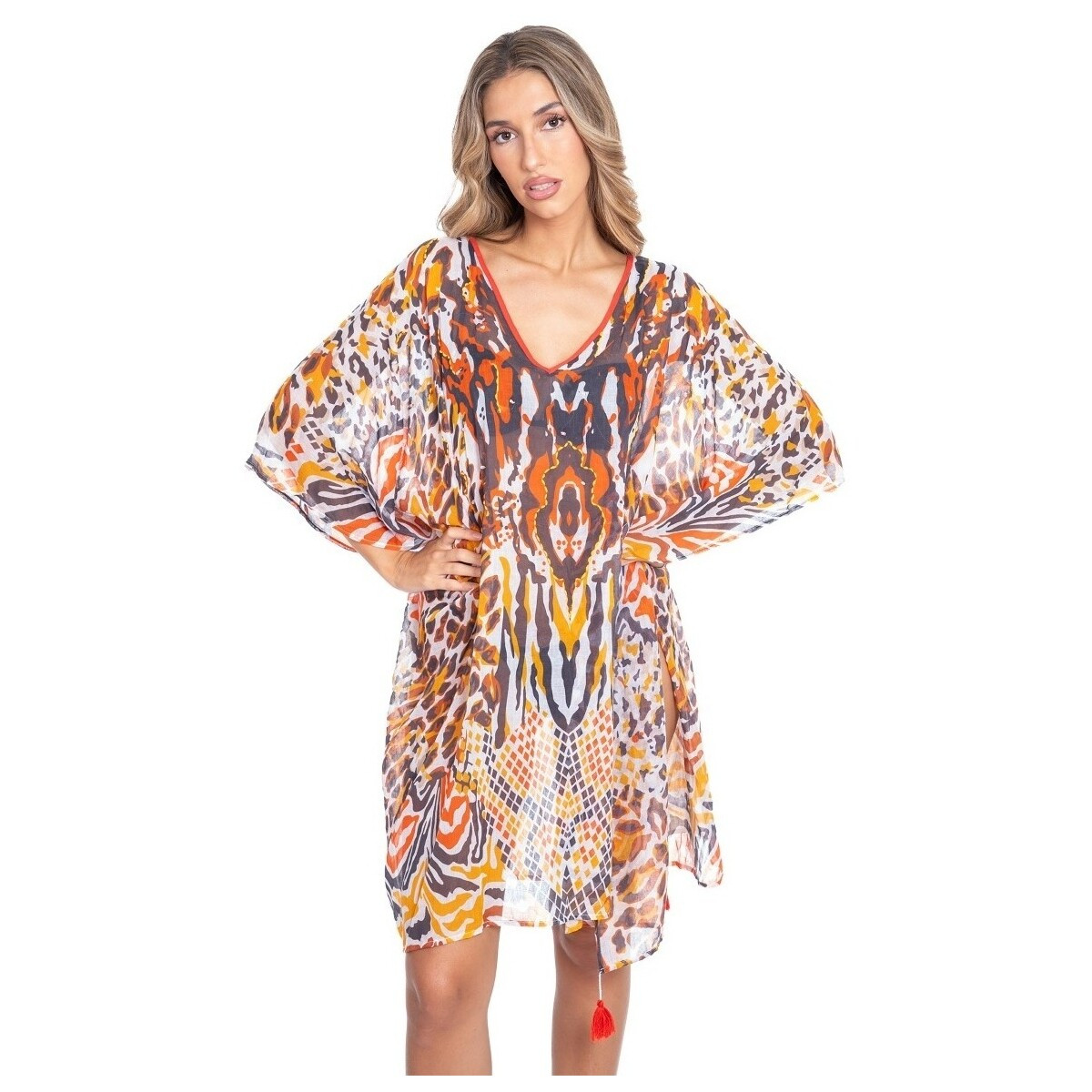 Isla Bonita By Sigris  Pončo  Oranžová