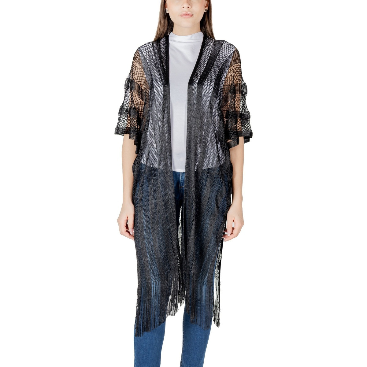 Liu Jo  PONCHO RETE LUREX 2A5001T0300  Černá