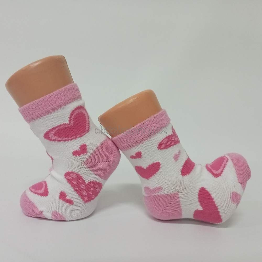 Ponožky Trepon Srdíčka bílá bambus