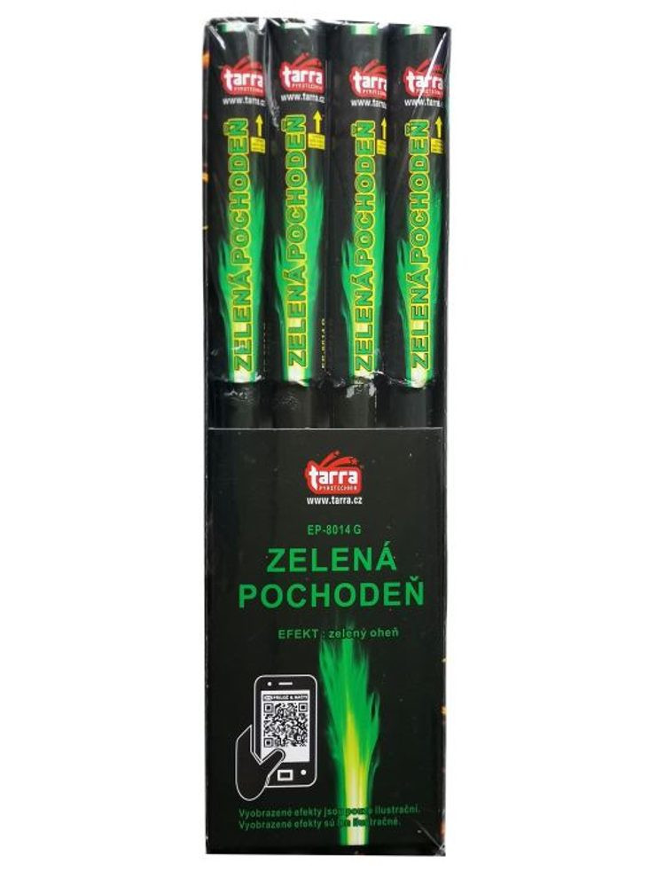 Pochodeň Bengálský oheň - Zelená pochodeň - 4ks - 20/4 - ČÍNA