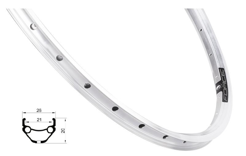 Force Ráfek PRIME 559x21, 32děr, stříbrný