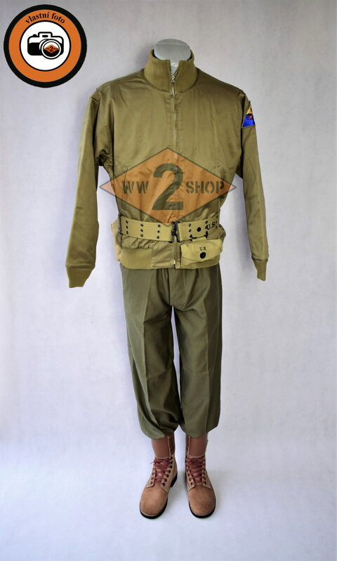 US základní set pěšáka, řidiče- M43, tankárna, velikost blůzy velikost 38, velikost kalhot M43 velikost 38, velikost košile M37 velikost XXL