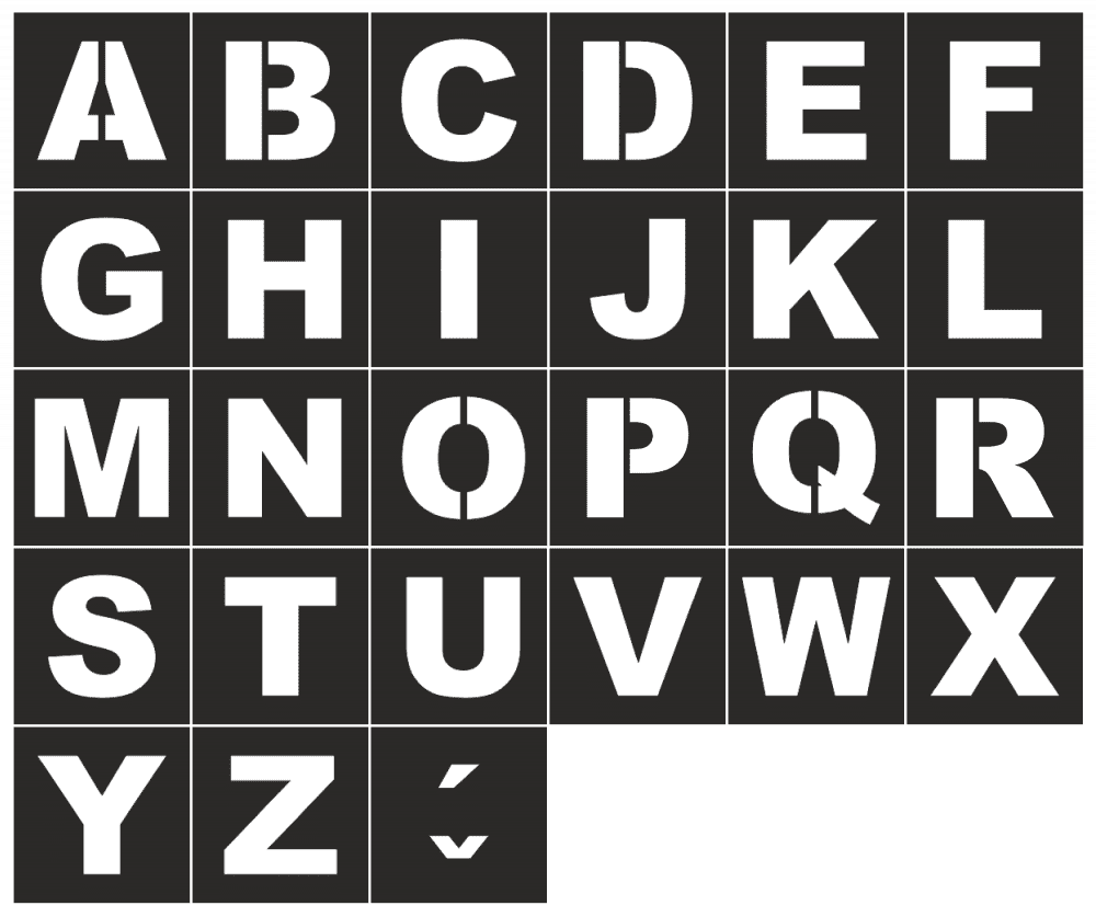 Sada - šablony písmen